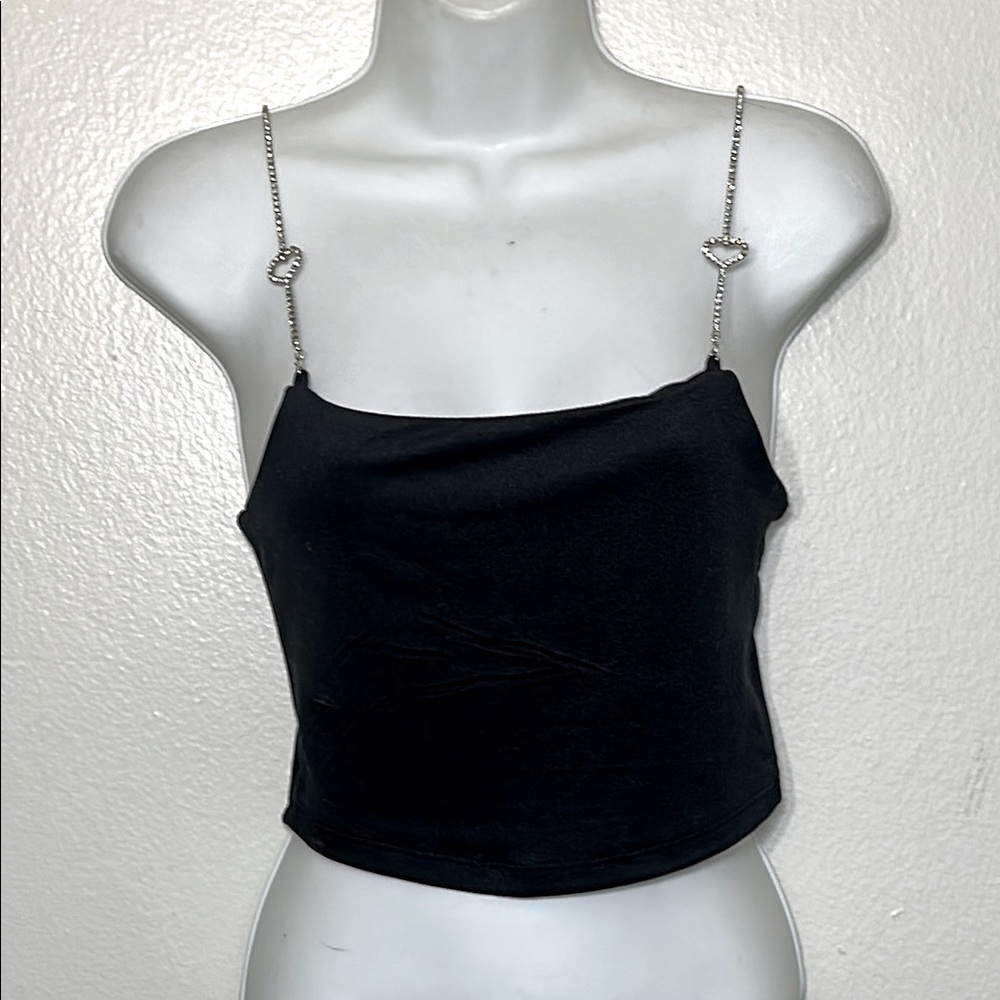 Forever 21 Black Crop Camisole Top